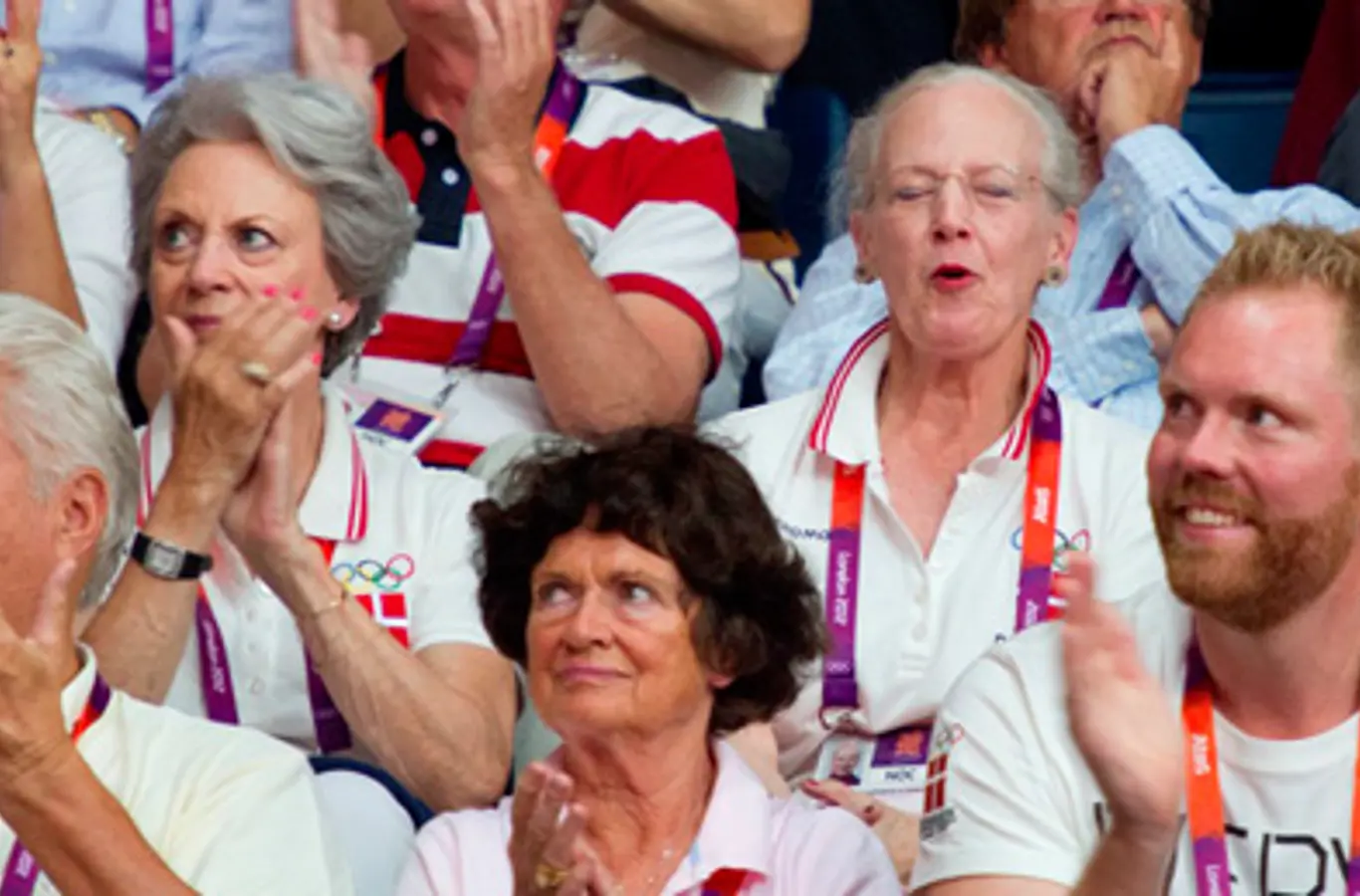 Den kongelige familie ved De Olympiske Lege.