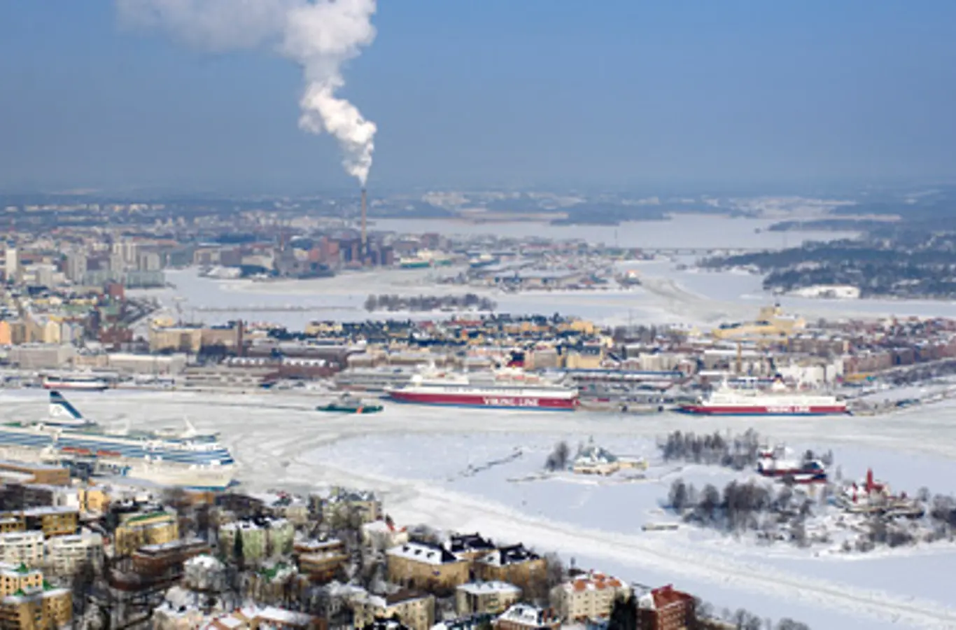 Helsinki set fra luften.