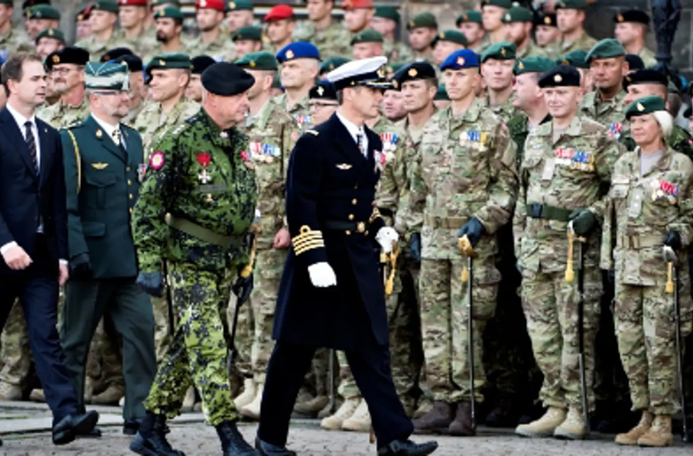 H.K.H, Kronprinsen til højtideligholdelse af Flagdag for Danmarks udsendte den 5. september 2014.