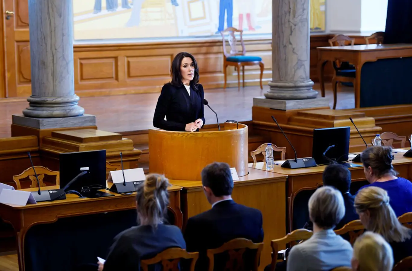 H.K.H. Kronprinsessen talte torsdag den 4. februar 2016 ved konferencen om Seksuel og Reproduktiv Sundhed og Rettigheder i Humanitære Kriser på Christiansborg Slot.