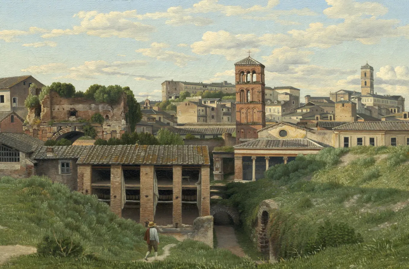 Malleriet 'Parti ved Cloaca Maxima' af Eckersberg fra 1814.