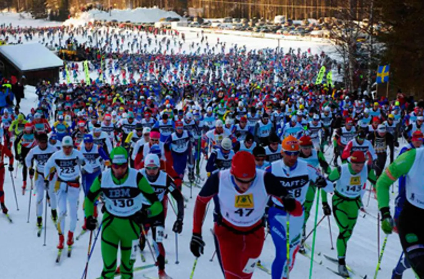Arkivfoto: Skiløbere ved Vasaløbet i 2011.