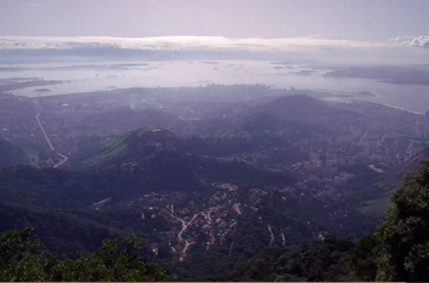 Udsigtsbillede over dele af Rio de Janeiro, Brasilien.