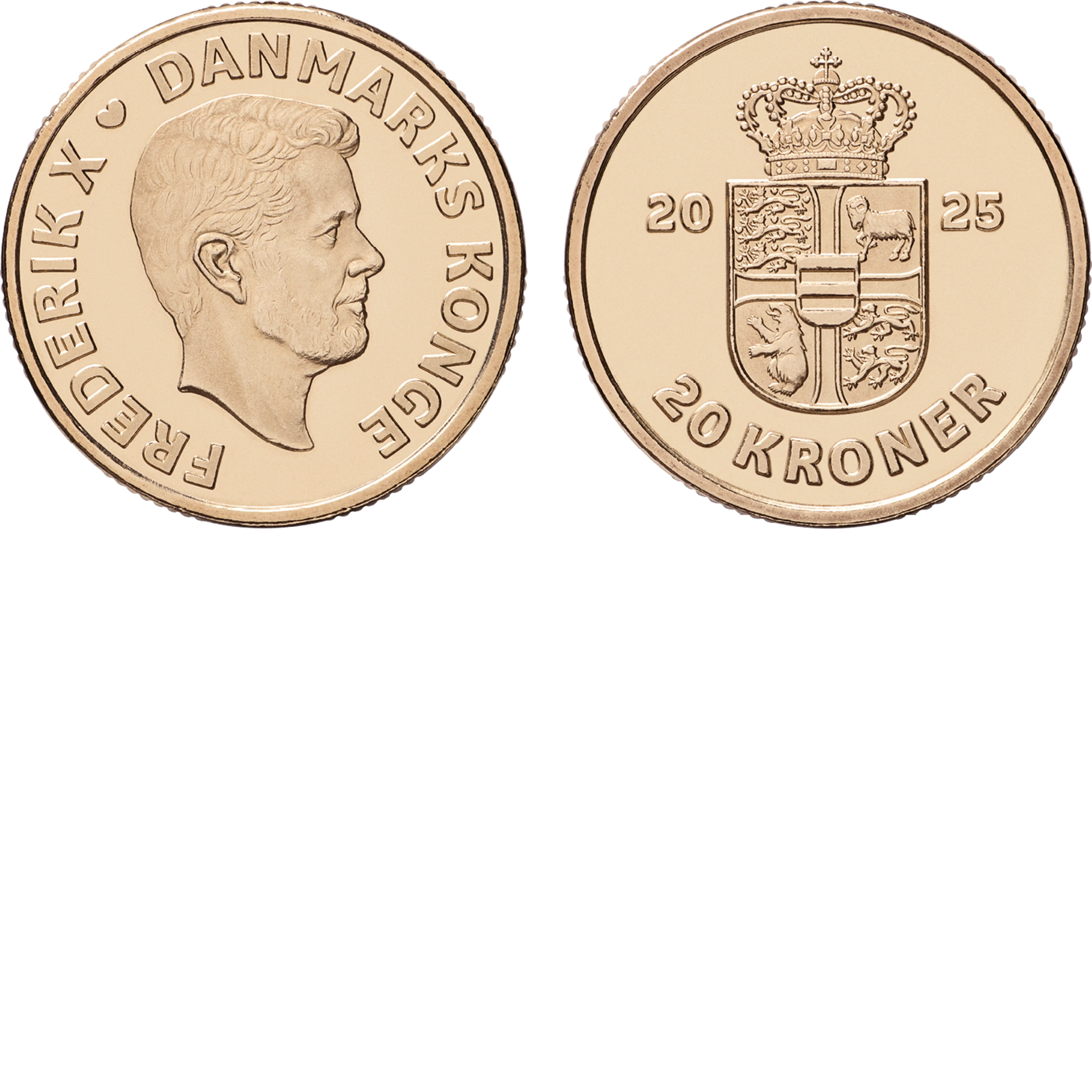 Nye danske mønter med H.M. Kongen