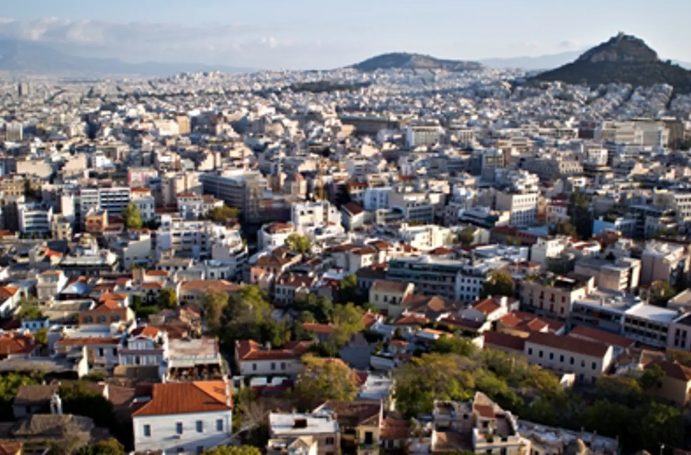 Udsigt over Athen, arkivfoto.
