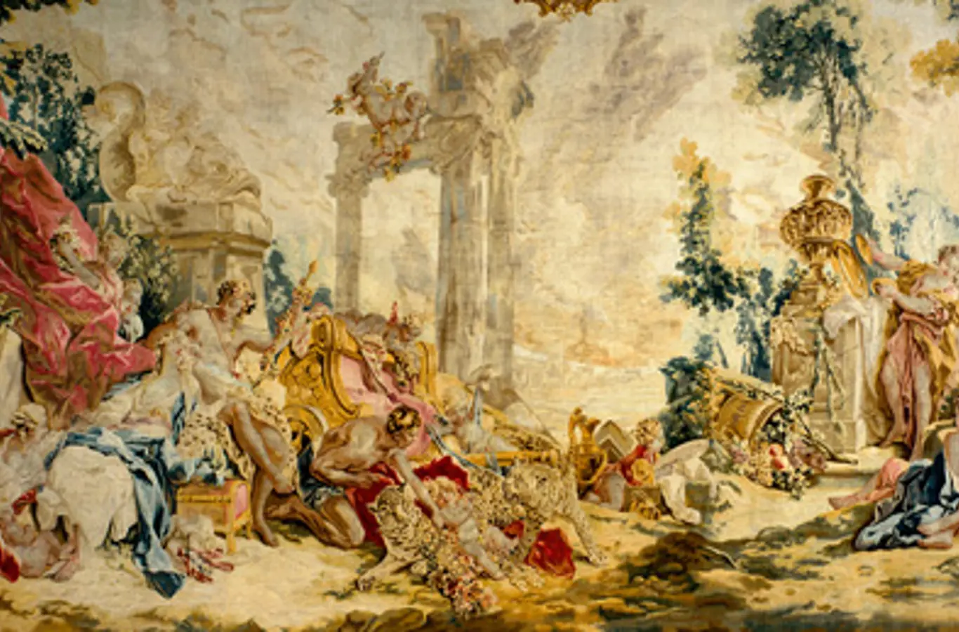 Billedtæppe: Bacchus og Ariadne med Jupiter og Antilope. Fremstillet til Bernstoffs Palæ, Bredgade, København.