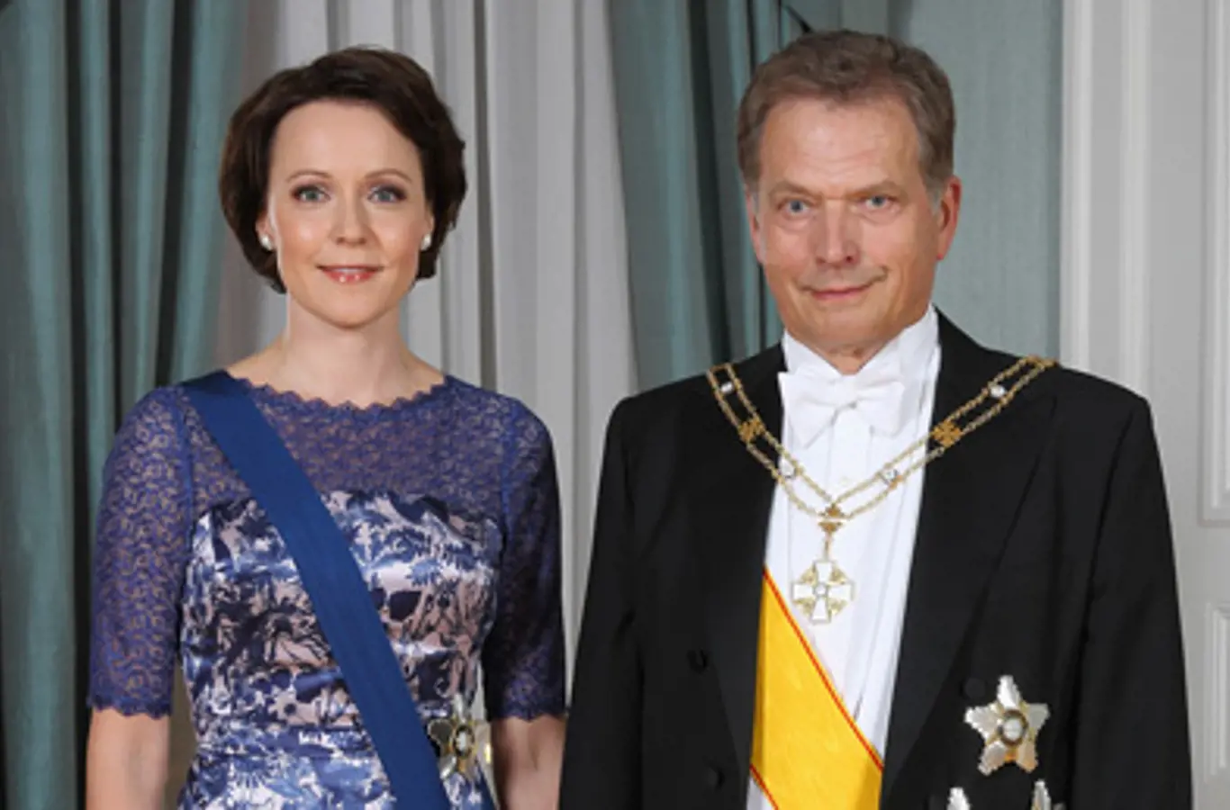 Præsident Sauli Niinistö og hustru Jenni Haukio.