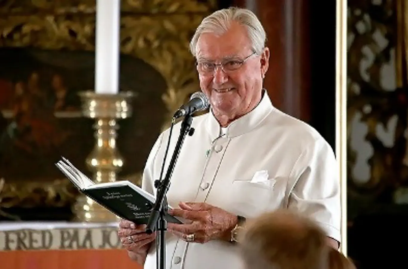 H.K.H. Prinsgemalen under dette års digtoplæsning i Gråsten Slotskirke.