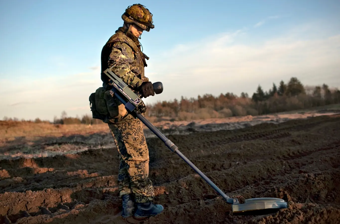 Mineudrydningsøvelse ved Ingeniørregimentet på Skive Kaserne.